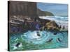 Chapel Rock Pool, Perranporth, Cornwall , 2017-Andrew Macara-Stretched Canvas