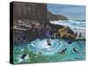 Chapel Rock Pool, Perranporth, Cornwall , 2017-Andrew Macara-Stretched Canvas