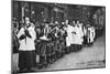 Chapel Royal Choirboys in Procession, Clerkenwell, London, 1926-1927-null-Mounted Giclee Print