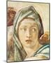 Chapel Sistine, The Delphic Sibyl-Michelangelo Buonarroti-Mounted Premium Giclee Print