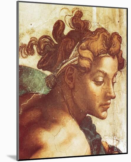 Chapel Sistine, The Drunkenness of Noah (detail)-Michelangelo Buonarroti-Mounted Premium Giclee Print