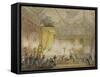 Chapelle ardente du roi Louis XVIII dans la salle du Trône des Tuileries-Charles-Abraham Chasselat-Framed Stretched Canvas
