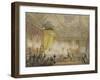 Chapelle ardente du roi Louis XVIII dans la salle du Trône des Tuileries-Charles-Abraham Chasselat-Framed Giclee Print