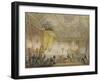 Chapelle ardente du roi Louis XVIII dans la salle du Trône des Tuileries-Charles-Abraham Chasselat-Framed Giclee Print