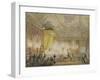 Chapelle ardente du roi Louis XVIII dans la salle du Trône des Tuileries-Charles-Abraham Chasselat-Framed Giclee Print