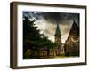 Chapels at Cathays Cemetery, Cardiff Wales-Clive Nolan-Framed Photographic Print