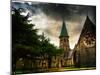 Chapels at Cathays Cemetery, Cardiff Wales-Clive Nolan-Mounted Photographic Print