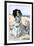 Chaperone Discreetly Reading a Book at the Beach, Circa 1900-null-Framed Giclee Print