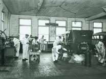 Man on Harley Davidson Motocycle at Hirsch Cycle Co., 1927-Chapin Bowen-Giclee Print