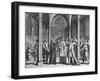 Chaplain Rowland Taylor Cautions Papist Priest Who Is About to Celebrate Mass in Church of Hadley-null-Framed Giclee Print