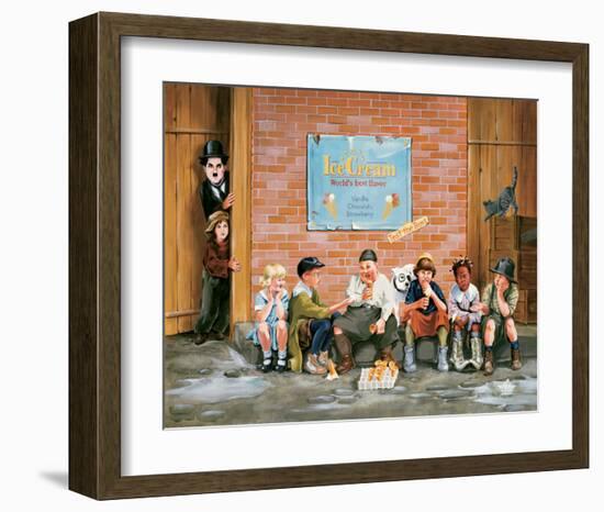 Chaplin Kid Alley Ice Cream-Renate Holzner-Framed Art Print