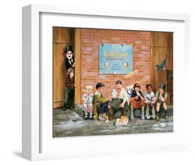 Chaplin Kid Alley Ice Cream-Renate Holzner-Framed Art Print