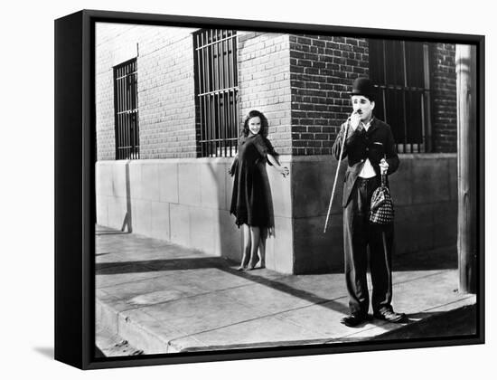 Chaplin: Modern Times, 1936-Daniel R. Fitzpatrick-Framed Stretched Canvas