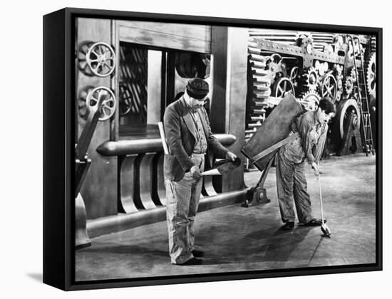 Chaplin: Modern Times, 1936-null-Framed Stretched Canvas