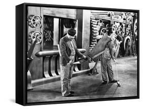 Chaplin: Modern Times, 1936-null-Framed Stretched Canvas