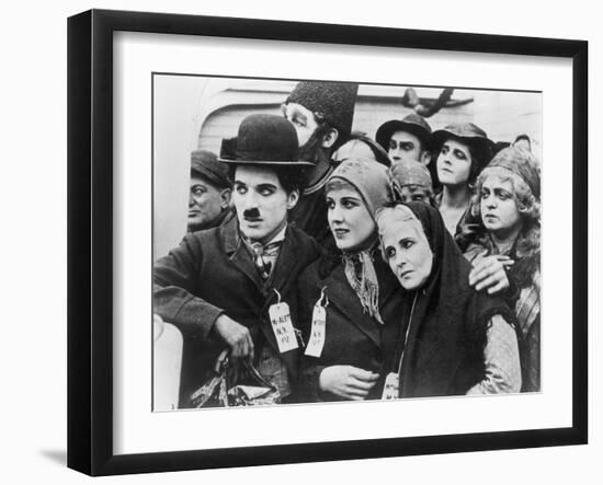 Chaplin: 'The Immigrant'-null-Framed Giclee Print