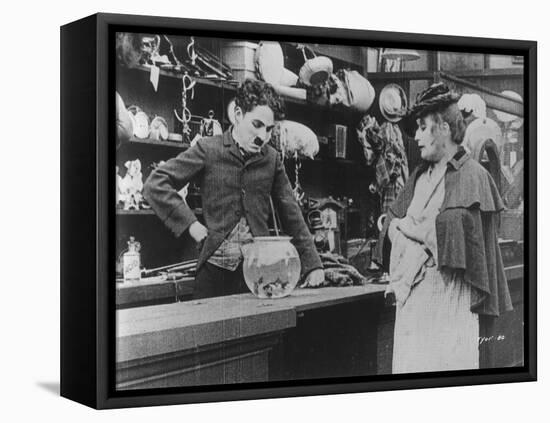 Chaplin: 'The Pawnshop'-null-Framed Stretched Canvas