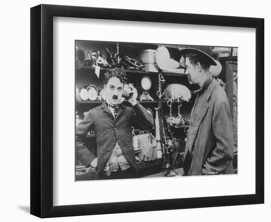 Chaplin: 'The Pawnshop'-null-Framed Premium Giclee Print