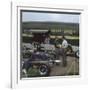 Chapman and Clark Outside the Lotus Team Bus, French Grand Prix, Clermont-Ferrand, France, 1965-null-Framed Photographic Print