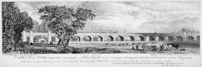 London and Greenwich Viaduct, Bermondsey, London, 1835-Chapman & Co-Stretched Canvas