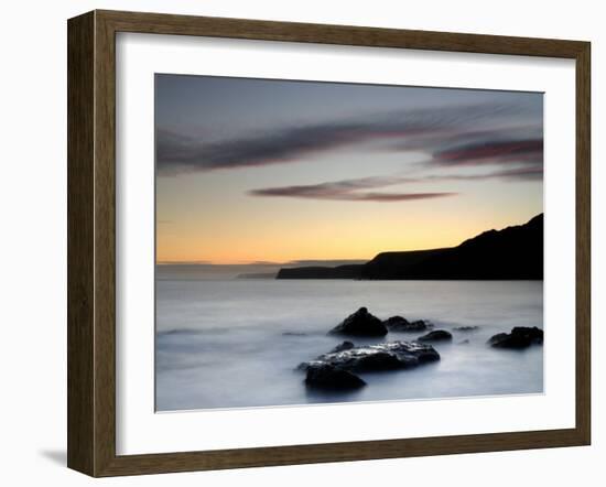 Chapman's Pool at Dusk, Dorset, UK-Ross Hoddinott-Framed Photographic Print