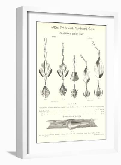 Chapman's Spoon Lures-null-Framed Art Print