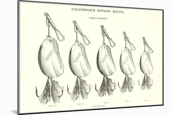 Chapman's Spoon Lures-null-Mounted Art Print