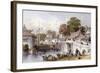 Chapoo Ancient Bridge-Thomas Allom-Framed Art Print