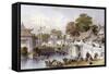 Chapoo Ancient Bridge-Thomas Allom-Framed Stretched Canvas