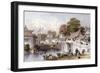 Chapoo Ancient Bridge-Thomas Allom-Framed Art Print