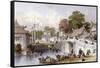 Chapoo Ancient Bridge-Thomas Allom-Framed Stretched Canvas