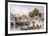 Chapoo Ancient Bridge-Thomas Allom-Framed Art Print