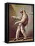 Character from the Commedia Dell'Arte-Claude Gillot-Framed Stretched Canvas