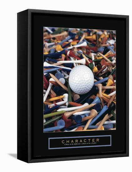 Character - Golf Tees-Unknown Unknown-Framed Stretched Canvas