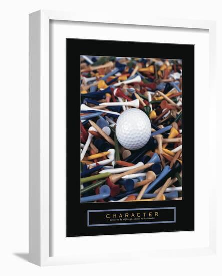 Character - Golf Tees-Unknown Unknown-Framed Photo