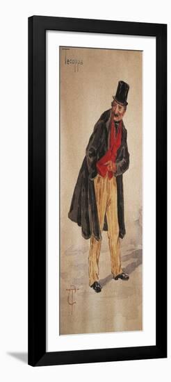 Character of Tecoppa Created by Milanese Actor Edoardo Ferravilla in 1874-Tranquillo Cremona-Framed Giclee Print