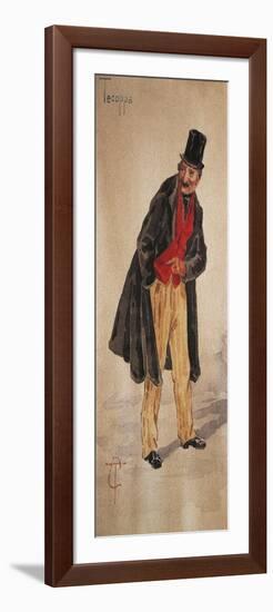 Character of Tecoppa Created by Milanese Actor Edoardo Ferravilla in 1874-Tranquillo Cremona-Framed Giclee Print