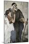 Character of the Bible: an Old Hebrew Man Blind with His Daughter Who Can Represent Tobit or the Mi-null-Mounted Giclee Print