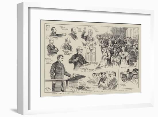 Character Sketches at the Young Men's Christian Association Jubilee-null-Framed Giclee Print