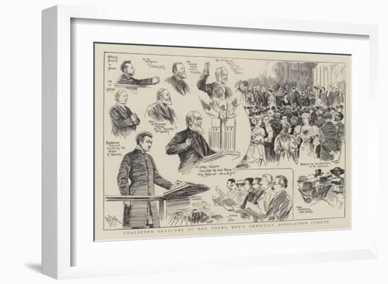 Character Sketches at the Young Men's Christian Association Jubilee-null-Framed Giclee Print