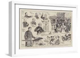 Character Sketches at the Young Men's Christian Association Jubilee-null-Framed Giclee Print