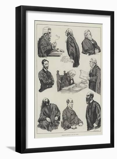 Character Sketches in the Law Courts-null-Framed Giclee Print