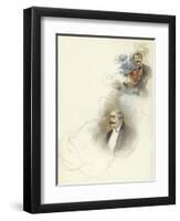 Characters at Savoy Dinner-Dudley Hardy-Framed Giclee Print