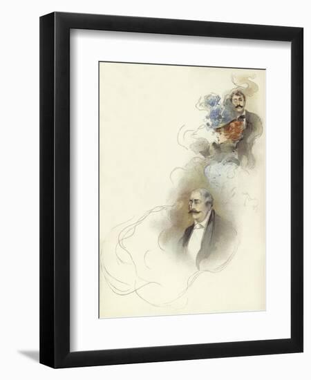 Characters at Savoy Dinner-Dudley Hardy-Framed Giclee Print