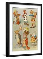 Characters from 'Alice in Wonderland', 19Th Century (Colour Engraving)-John Tenniel-Framed Giclee Print