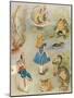 Characters from 'Alice in Wonderland' (Colour Engraving)-John Tenniel-Mounted Giclee Print