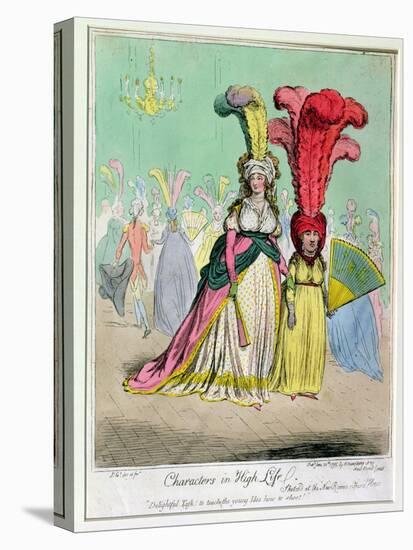 Characters in High Life, Published by Hannah Humphrey in 1795-James Gillray-Stretched Canvas