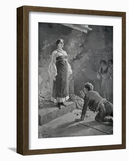 Characters of Aligi and Mila Di Codra in Act I from Daughter of Jorio-Gabriele D'Annunzio-Framed Giclee Print