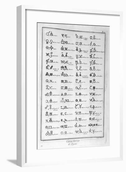 Characters of Chemistry, 1751-1777-Valentina Baratti-Framed Giclee Print