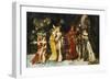 Characters on a Deck with Faust and Mephisto; Personnages Sur Une Terrasse Avec Fauste Et…-Adolphe Joseph Thomas Monticelli-Framed Giclee Print